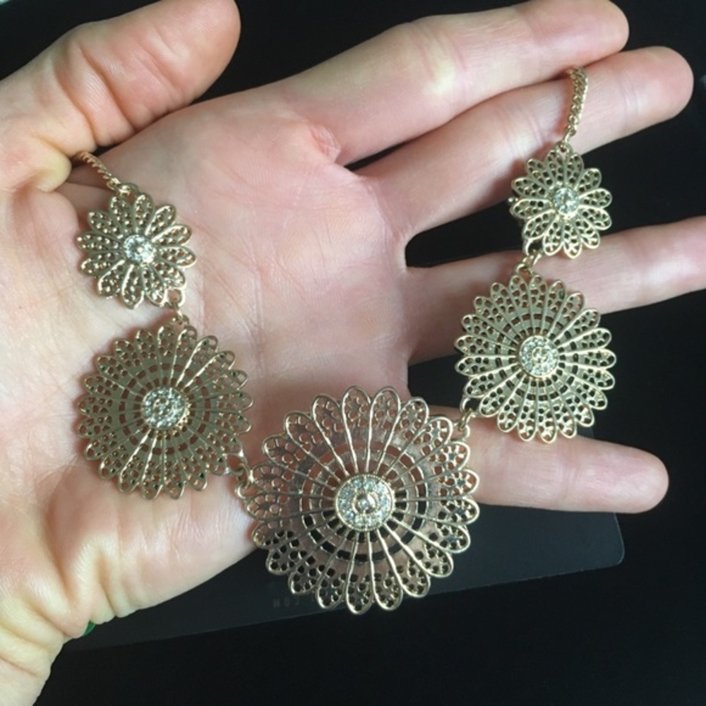 Gold Tone Boho Choker Necklace - Picture 2 of 7
